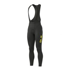 Spodnie rowerowe męskie Alé Cycling Solid Winter. Czarne spodnie materiałowe męskie ALÉ CYCLING, bez wzorów, z elastanu, klasyczne. Za 331.75 zł.