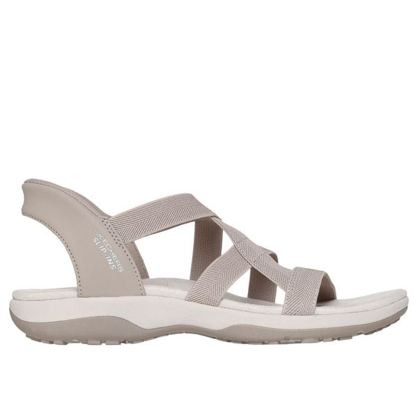 Sandały damskie Skechers Reggae Slim Stretch Flex. Brązowe sandały damskie Skechers, bez wzorów, bez obcasa. Za 310.50 zł.