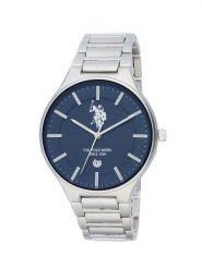 U.S. Polo Assn. Zegarek kwarcowy w kolorze srebrno-granatowym rozmiar: onesize. Szare, analogowe zegarki męskie U.S. Polo Assn., metalowe. Za 203.45 zł.