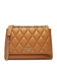 Nine West Torebka CEO-CHARLOTTE-S22560-5 Brązowy. Brązowe torebki klasyczne damskie Nine West, bez wzorów, z materiału, wizytowe, bez kołnierzyka, bez ramiączek. Za 199.99 zł.