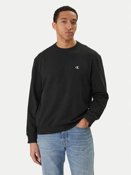 Calvin Klein Jeans Bluza LV04RC296G Czarny Regular Fit. Czarne bluzy bez kaptura męskie Calvin Klein Jeans, m, z bawełny. Za 349.99 zł.