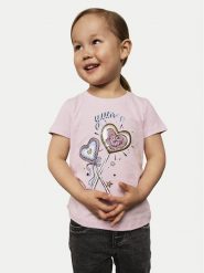 NAME IT T-Shirt Bethany 13237842 Różowy Regular Fit. Czerwone koszulki dziewczęce Name it, bez wzorów, z bawełny, bez ramiączek. Za 39.99 zł.