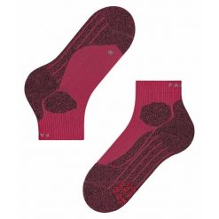Niskie skarpety damskie Falke RU Trail. Czerwone skarpetki damskie Falke, bez wzorów, z elastanu. Za 116.50 zł.