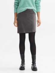 OPUS Spódnica w kolorze szarym rozmiar: 42. Szare spódniczki damskie Opus, bez wzorów, z bawełny, z podwyższonym stanem, mini. Za 152.26 zł.