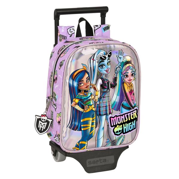 Torba szkolna z kółkami Monster High Best boos Poliester 300D. Czerwone torebki klasyczne damskie MONSTER HIGH, bez wzorów, z poliesteru, bez dodatków. Za 136.15 zł.