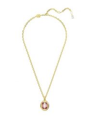 Swarovski Pozłacany naszyjnik z zawieszką - dł. 42 cm rozmiar: onesize. Różowe naszyjniki damskie Swarovski, metalowe. Za 304.99 zł.