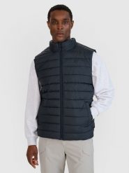4F Bezrękawnik puchowy z wypełnieniem syntetycznym męski - czarny 3XL. Czarne kamizelki męskie 4f, m, z gumy. W wyprzedaży za 169.99 zł.