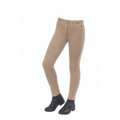 Damskie spodnie jeździeckie do kolan zapinane na zamek Dublin Supa-fit. Brązowe spodnie materiałowe damskie DUBLIN, bez wzorów, z bawełny, klasyczne. Za 297.00 zł.