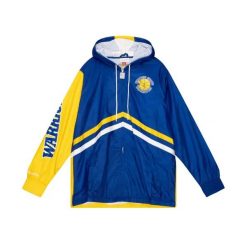 Kurtka wiatrówka z pełnym zamkiem Portland Trail Blazers NBA Undeniable. Niebieskie kurtki męskie Mitchell & Ness, l, bez wzorów, z materiału, eleganckie, bez kaptura. Za 492.50 zł.