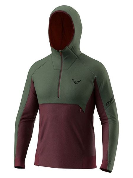 DYNAFIT Bluza funkcyjna "TIGARD ALPHA" w kolorze czerwono-zielonym rozmiar: M. Czerwone bluzy sportowe męskie Dynafit, bez wzorów, z materiału, sportowe, bez kołnierzyka, bez ramiączek. Za 329.42 zł.