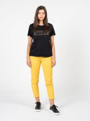 Liu Jo Spodnie "Lungo" | JF1091 TR157 | Kobieta | Żółty. Żółte spodnie dresowe damskie Liu Jo, s, z elastanu. W wyprzedaży za 349.00 zł.