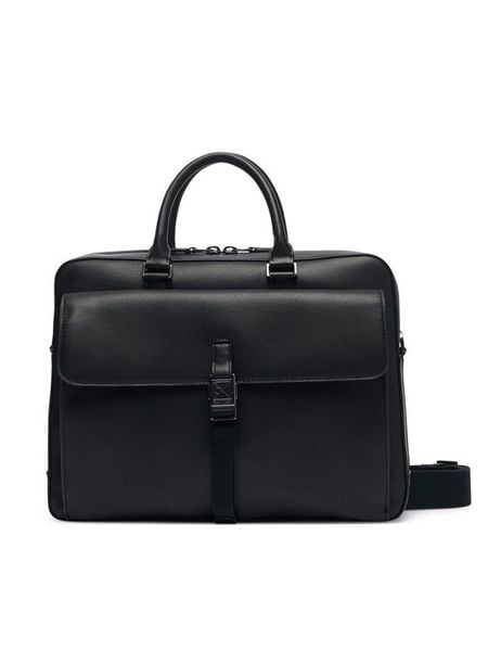 Calvin Klein Torba na laptopa Emblem Hw Commuter LV04D3504G Czarny. Czarne torby na laptopa damskie CALVIN KLEIN, bez wzorów, ze skóry. Za 649.99 zł.