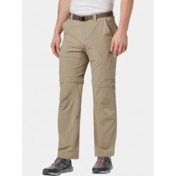 Spodnie turystyczne męskie Columbia Silver Ridge. Brązowe spodnie materiałowe męskie Columbia, bez wzorów, sportowe. Za 369.00 zł.