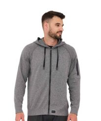 Bluza męska wełniana z kapturem Brubeck OUTDOOR MERINO. Szare bluzy z kapturem męskie Brubeck, m, z poliesteru. Za 439.00 zł.