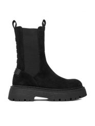 G-Star Raw Sztyblety EO-YASEMIN-70861S Czarny. Czarne botki damskie G-Star Raw, ze skóry, retro, bez obcasa, na płaskiej podeszwie, bez zapięcia. Za 379.99 zł.