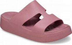 Klapki Dla Dorosłych Crocs Getaway Platform H-strap. Czerwone klapki i japonki męskie Crocs, z materiału. Za 139.99 zł.