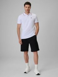4F Spodenki casual męskie - czarne L. Czarne szorty męskie 4f, z bawełny, bez kołnierzyka. Za 149.99 zł.