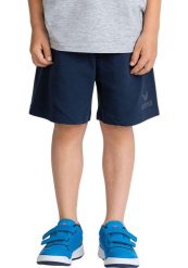 Spodenki juniorskie Erima Essential Team Sweat Shorts. Niebieskie szorty męskie Erima, bez wzorów, z bawełny, sportowe. Za 259.99 zł.