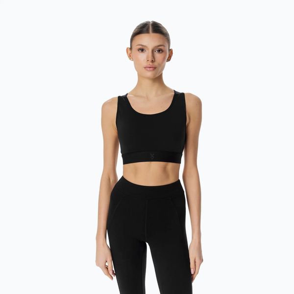 Biustonosz treningowy Cardio Bunny Sport. Czarne biustonosze sportowe damskie Cardio Bunny, bez wzorów, z elastanu. Za 139.99 zł.