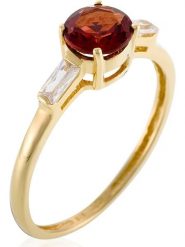 OR ÉCLAT Złoty pierścionek "Pourpre" z granatem rozmiar: 50. Czerwone pierścionki damskie Or Éclat, z granatem, złote. Za 1,087.99 zł.