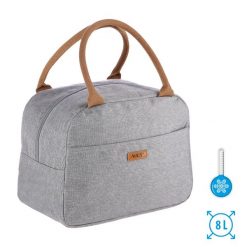 Torba termiczna 8L Nils NC3160. Szare torebki klasyczne damskie Nils, bez wzorów, bez dodatków. Za 24.90 zł.