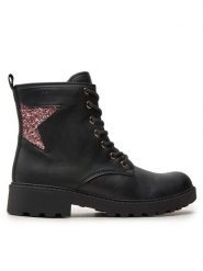 Geox Kozaki Jr Casey J9420G 0BCEW C9B8W S Czarny. Czarne kozaki dziewczęce Geox, bez wzorów, ze skóry, bez obcasa. Za 399.99 zł.