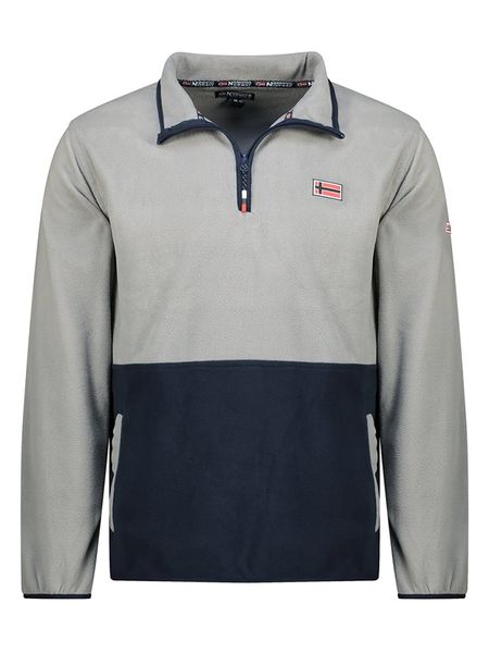 Geographical Norway Bluza polarowa "Touki" w kolorze granatowo-szarym rozmiar: XXL. Niebieskie bluzy bez kaptura męskie Geographical Norway, xxl, z polaru. Za 82.44 zł.
