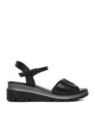 Lasocki Sandały CEO-EST-ETNA-06 Czarny. Czarne sandały damskie Lasocki, bez wzorów, ze skóry, bez obcasa, na koturnie. Za 179.99 zł.