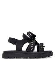 Elisabetta Franchi Sandały F4A2-E0588-1733999-S Czarny. Czarne sandały dziewczęce Elisabetta Franchi, ze skóry, bez zapięcia. Za 769.99 zł.