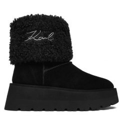 Śniegowce KARL LAGERFELD. Czarne śniegowce damskie Karl Lagerfeld. Za 889.99 zł.