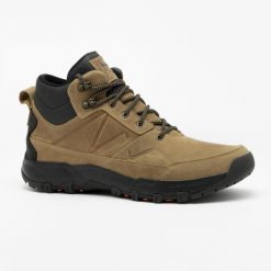 Buty turystyczne męskie Quechua NH500 Mid wodoodporne. Brązowe buty trekkingowe męskie QUECHUA, przed kolano, bez zapięcia, trekkingowe. Za 299.99 zł.
