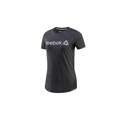 Koszulka sportowa damska Reebok EL Logo Marble Tee. Szare bluzki sportowe damskie Reebok, uniwersalny, z dresówki, bez kołnierzyka, bez ramiączek. Za 129.99 zł.