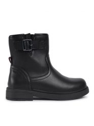Geox Kozaki J Eclair G. B J049QB 000BC C9999 M Czarny. Czarne kozaki dziewczęce Geox, bez wzorów, ze skóry, bez obcasa. Za 289.99 zł.
