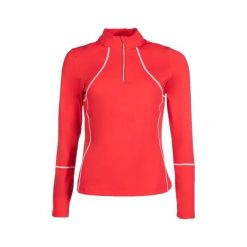 Damska koszulka jeździecka z długim rękawem HKM Selection Aruba. Czerwone t-shirty damskie HKM, l, bez wzorów, bez kołnierzyka. Za 260.00 zł.
