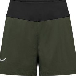 Damskie spodenki turystyczne Salewa Pedroc Light. Czarne szorty damskie Salewa, bez wzorów, z materiału, sportowe. Za 307.50 zł.