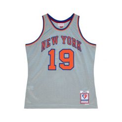 Koszulka NBA New York Knicks Willis Reed 75th NBA. Brązowe bluzki damskie Mitchell & Ness, bez wzorów, bez kołnierzyka. W wyprzedaży za 565.50 zł.