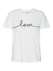 Vero Moda Koszulka "Kami" w kolorze białym rozmiar: S. Białe bluzki damskie Vero Moda, s, bez wzorów, z bawełny, bez kołnierzyka. Za 41.69 zł.
