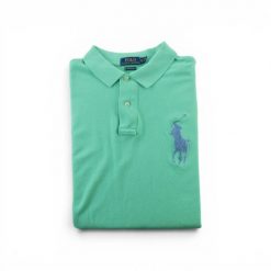 Koszulka Polo Ralph Lauren męska z krótkim rękawem. Niebieskie koszulki polo męskie Ralph Lauren, m, bez wzorów, bez ramiączek. Za 149.06 zł.