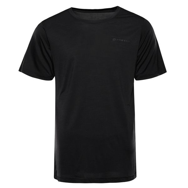 Koszulka męska sportowa szybkoschnąca Alpine Pro Mareth. Czarne t-shirty sportowe męskie Alpine Pro, l, z elastanu, bez ramiączek, do biegania. Za 149.00 zł.