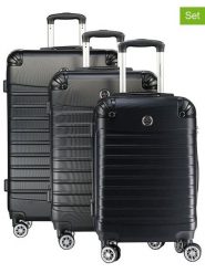 Canadian Peak 3-częściowy zestaw "Shockeak" w kolorze czarnym rozmiar: onesize. Czarne walizki Canadian Peak, bez wzorów, z materiału. Za 404.99 zł.
