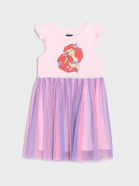 Sukienka Disney Princess - różowy. Czerwone sukienki dziewczęce Sinsay, bez wzorów, bez ramiączek. Za 29.99 zł.