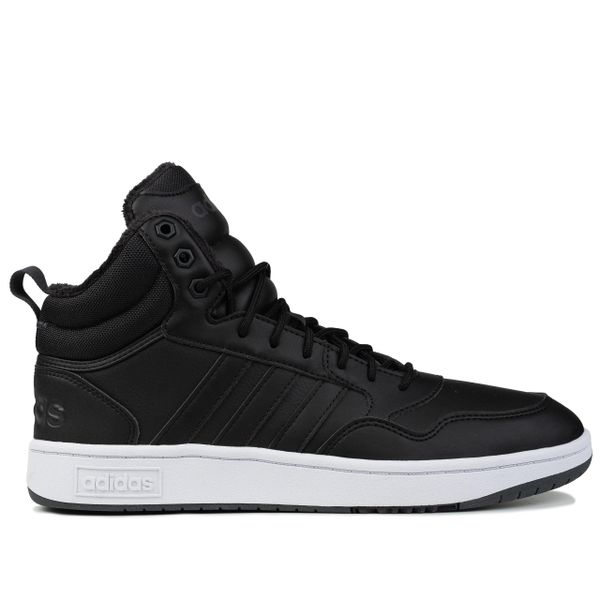 Buty ocieplane męskie sportowe Adidas HOOPS 3.0 MID WTR. Białe buty sportowe na co dzień męskie Adidas, z gumy, bez zapięcia, do koszykówki. Za 228.00 zł.