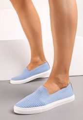 Niebieskie Tenisówki z Elastyczną Wsuwaną Cholewką Zairena. Niebieskie trampki i tenisówki damskie Born2be, bez wzorów. Za 39.99 zł.