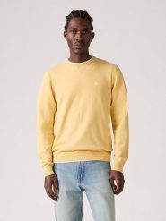 Levi's Sweter w kolorze żółtym rozmiar: XL. Żółte swetry męskie Levi's, s, bez wzorów, z bawełny, bez kołnierzyka. Za 119.68 zł.