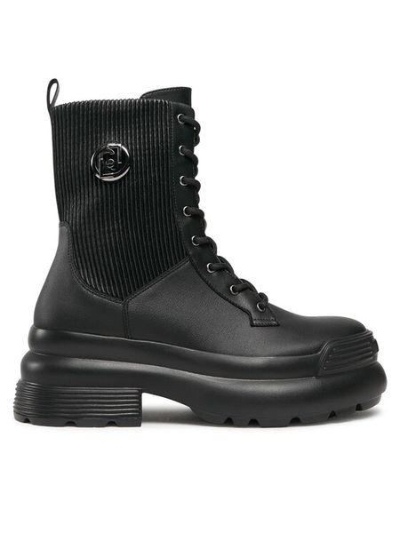 Liu Jo Trzewiki Amy 18 SF3103 EX203 Czarny. Czarne botki damskie Liu Jo, ze skóry, bez obcasa, na płaskiej podeszwie, bez zapięcia. Za 749.99 zł.