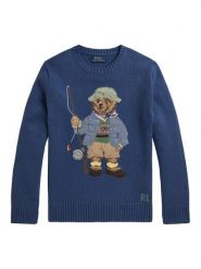 Polo Ralph Lauren Sweter 323B18571001 Granatowy Regular Fit. Niebieskie swetry chłopięce Polo Ralph Lauren, bez wzorów, z bawełny, bez kołnierzyka. Za 1,199.00 zł.
