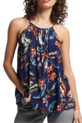 Bluzka sportowa damska SuperDry Vintage Beach Cami Top. Niebieskie topy sportowe damskie Superdry., l, bez wzorów, z koronki, bez ramiączek. Za 105.90 zł.