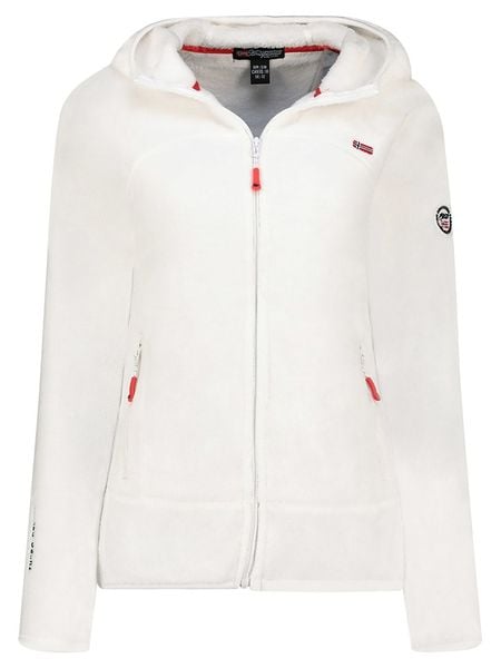 ANAPURNA Kurtka polarowa "Uternel" w kolorze białym rozmiar: L. Białe kurtki damskie ANAPURNA, l, z aplikacjami, z polaru, bez kaptura. Za 104.64 zł.