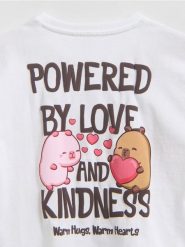 T-shirt Kapibara CapyFun - złamana biel. Koszulki dziewczęce Reserved, bez wzorów, z bawełny, bez ramiączek. Za 45.99 zł.