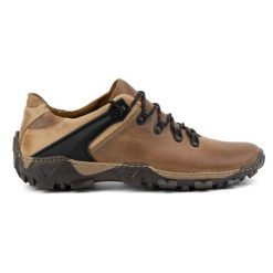 KENT Męskie buty trekkingowe 116 brązowe. Brązowe buty trekkingowe męskie na jesień, z jeansu, bez zapięcia. Za 351.82 zł.